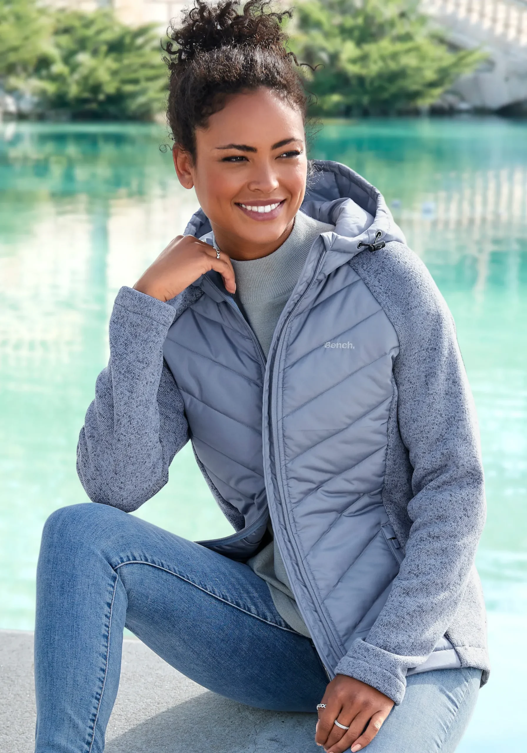 Jacken|Vivance Steppjacke blau