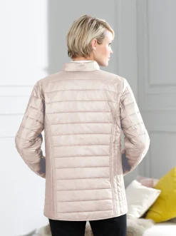 Jacken| Steppjacke leicht wattiert wollweiß