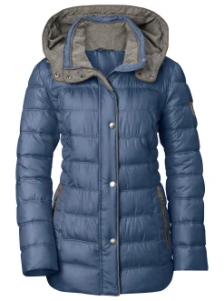 Jacken| Steppjacke mit abnehmbarer Kapuze jeansblau
