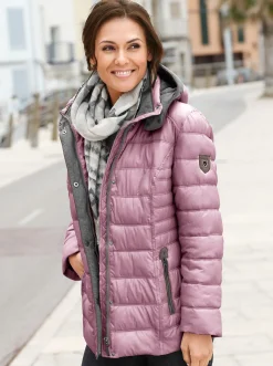 Jacken| Steppjacke mit abnehmbarer Kapuze mauve