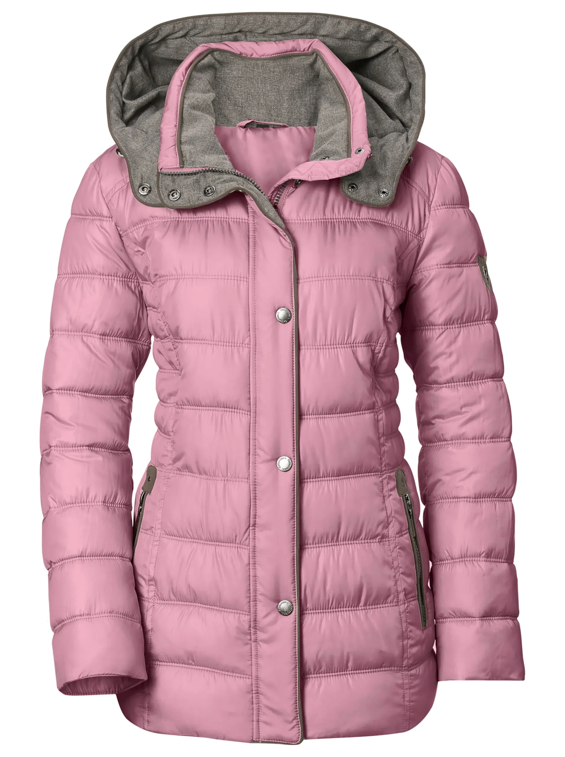 Jacken| Steppjacke mit abnehmbarer Kapuze mauve