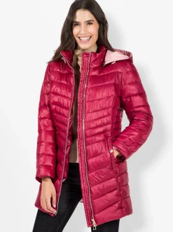 Jacken| Steppjacke mit dezentem Glanz himbeere