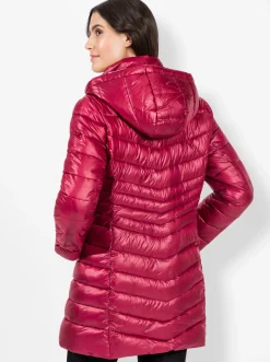 Jacken| Steppjacke mit dezentem Glanz himbeere