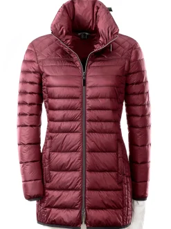 Jacken| Steppjacke mit dezentem Glanz bordeaux