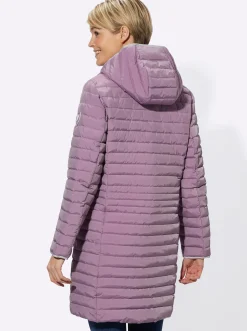Jacken| Steppjacke mit Kapuze, abnehmbar flieder-meliert