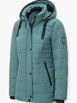 Jacken| Steppjacke mit Ripsband-Verzierung jade