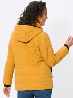 Jacken| Steppjacke mit Ripsband-Verzierung ocker