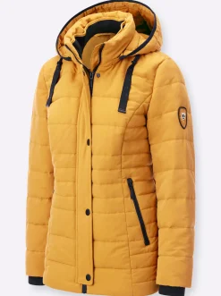 Jacken| Steppjacke mit Ripsband-Verzierung ocker