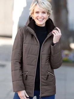 Jacken| Steppjacke mit Wattierung, wärmend taupe
