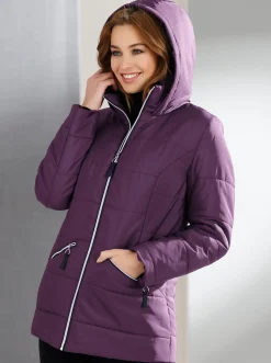 Jacken| Steppjacke mit Wattierung, wärmend aubergine