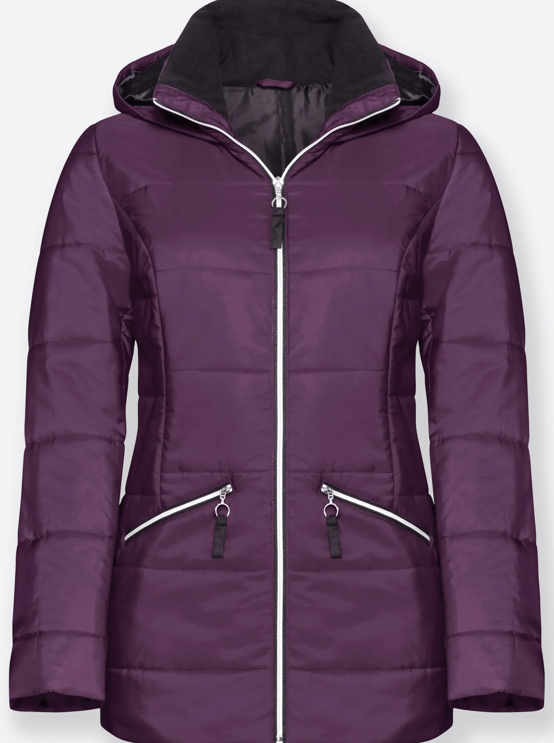 Jacken| Steppjacke mit Wattierung, wärmend aubergine