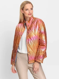 Jacken|heine Steppjacke mit Wende-Funktion bleu-orange