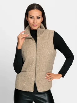 Jacken|heine Steppweste beige