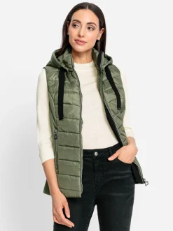 Jacken|heine Steppweste khaki