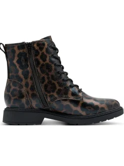 Stiefeletten|Stiefel|Jana Stiefelette schwarz-gemustert