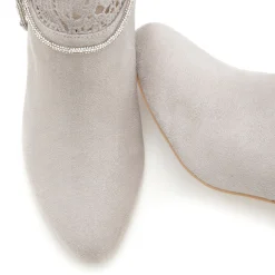Stiefeletten|Stiefel|LASCANA Stiefelette hellgrau