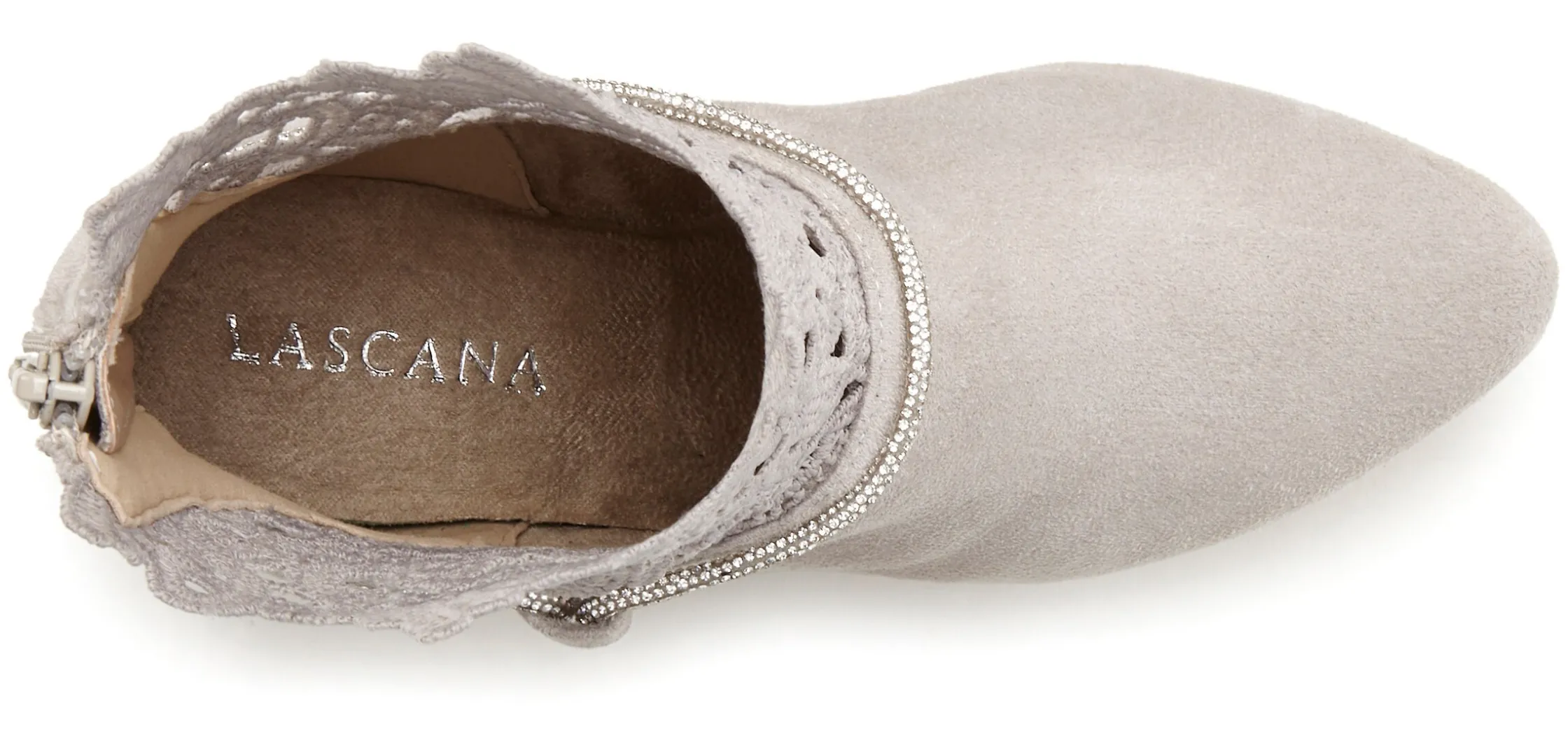 Stiefeletten|Stiefel|LASCANA Stiefelette hellgrau