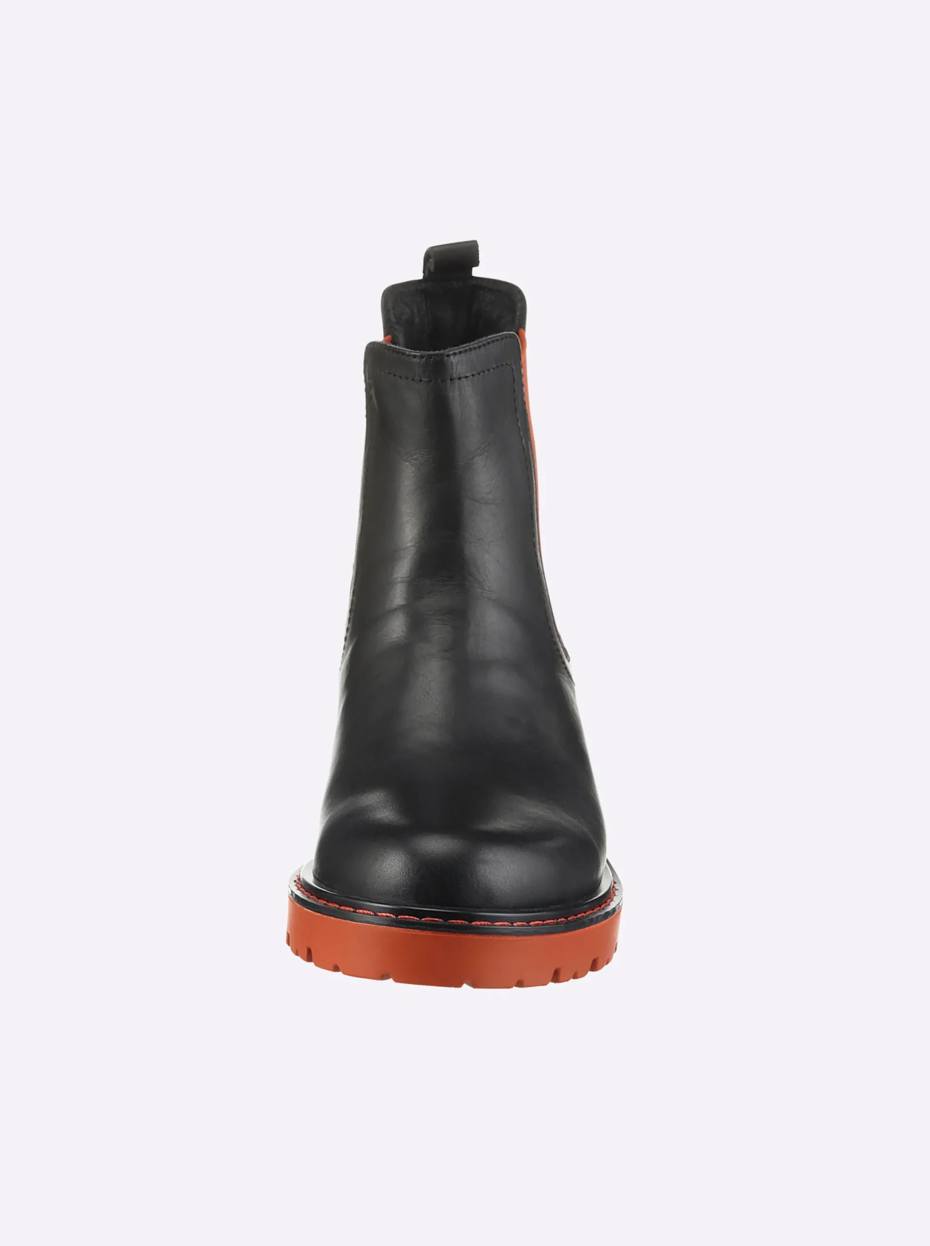 Stiefeletten|Stiefel|heine Stiefelette schwarz-orange