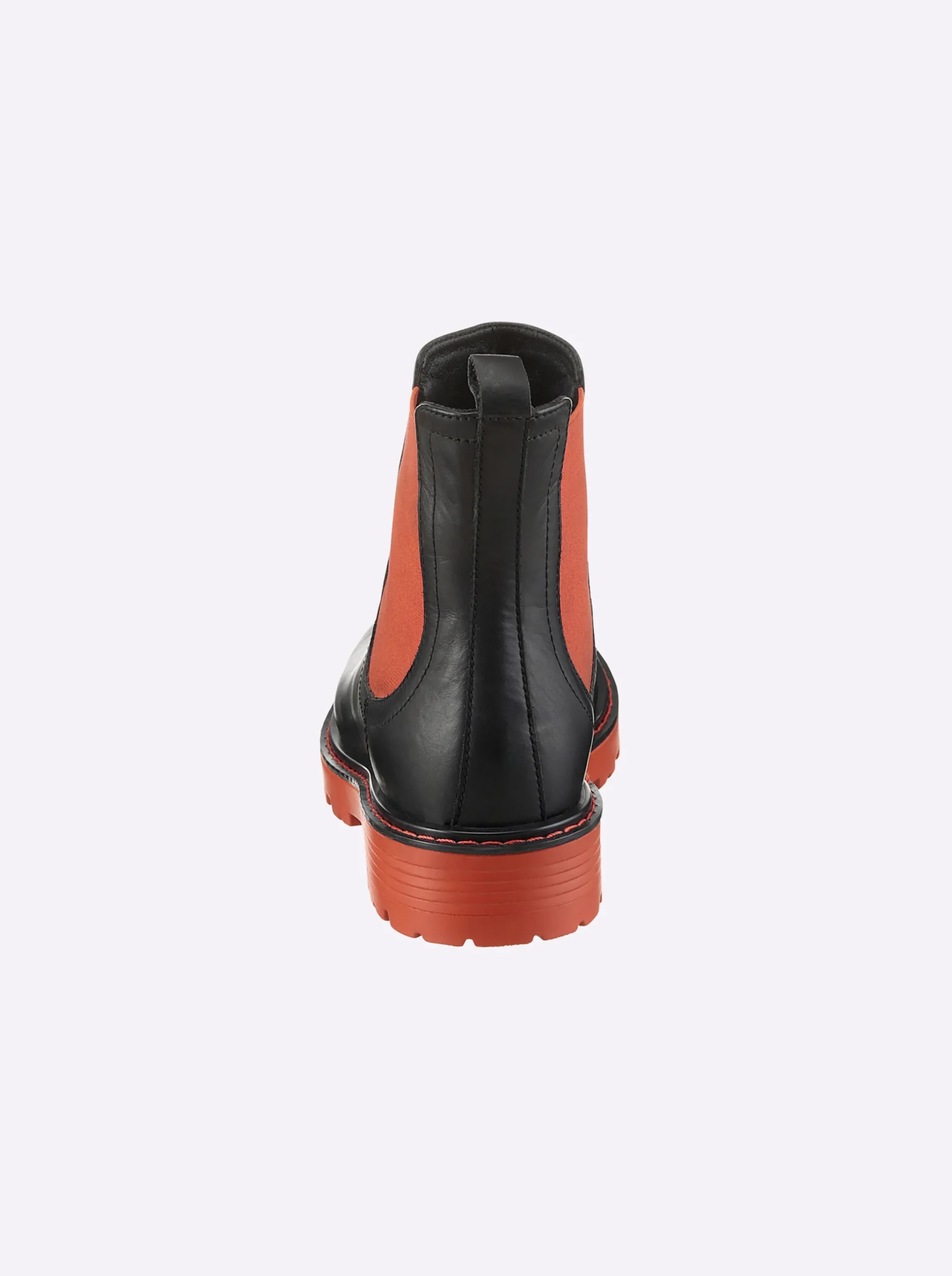 Stiefeletten|Stiefel|heine Stiefelette schwarz-orange