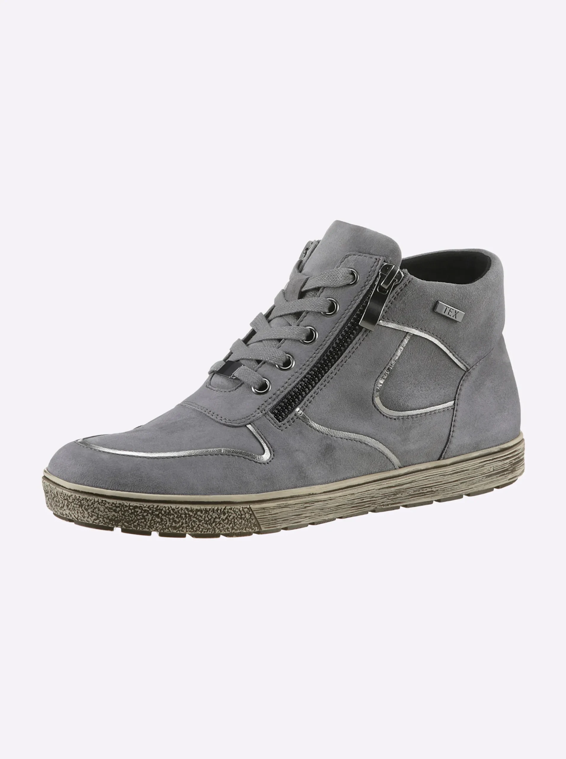 Stiefeletten|Stiefel|Caprice Stiefelette grau