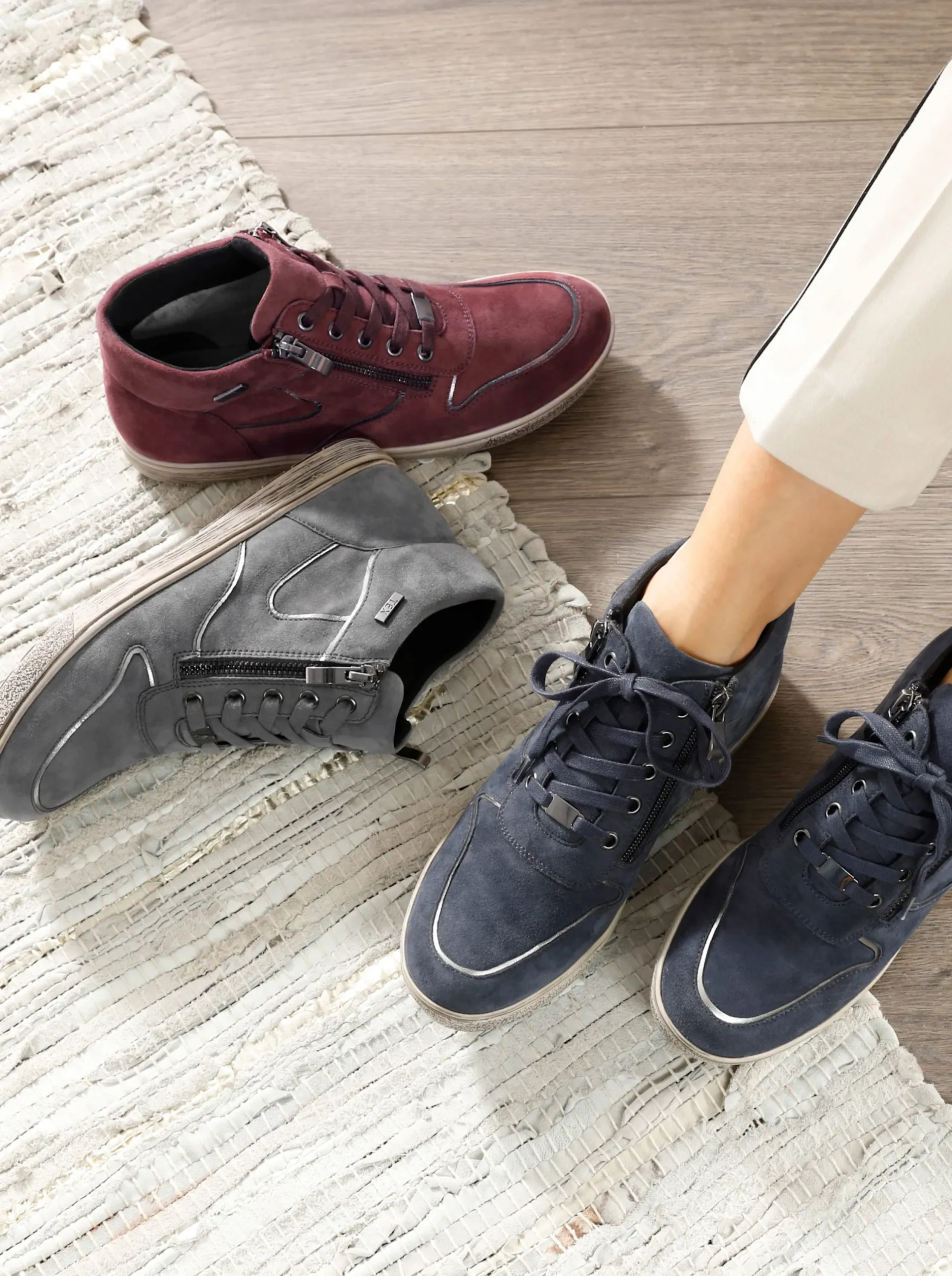 Stiefeletten|Stiefel|Caprice Stiefelette grau