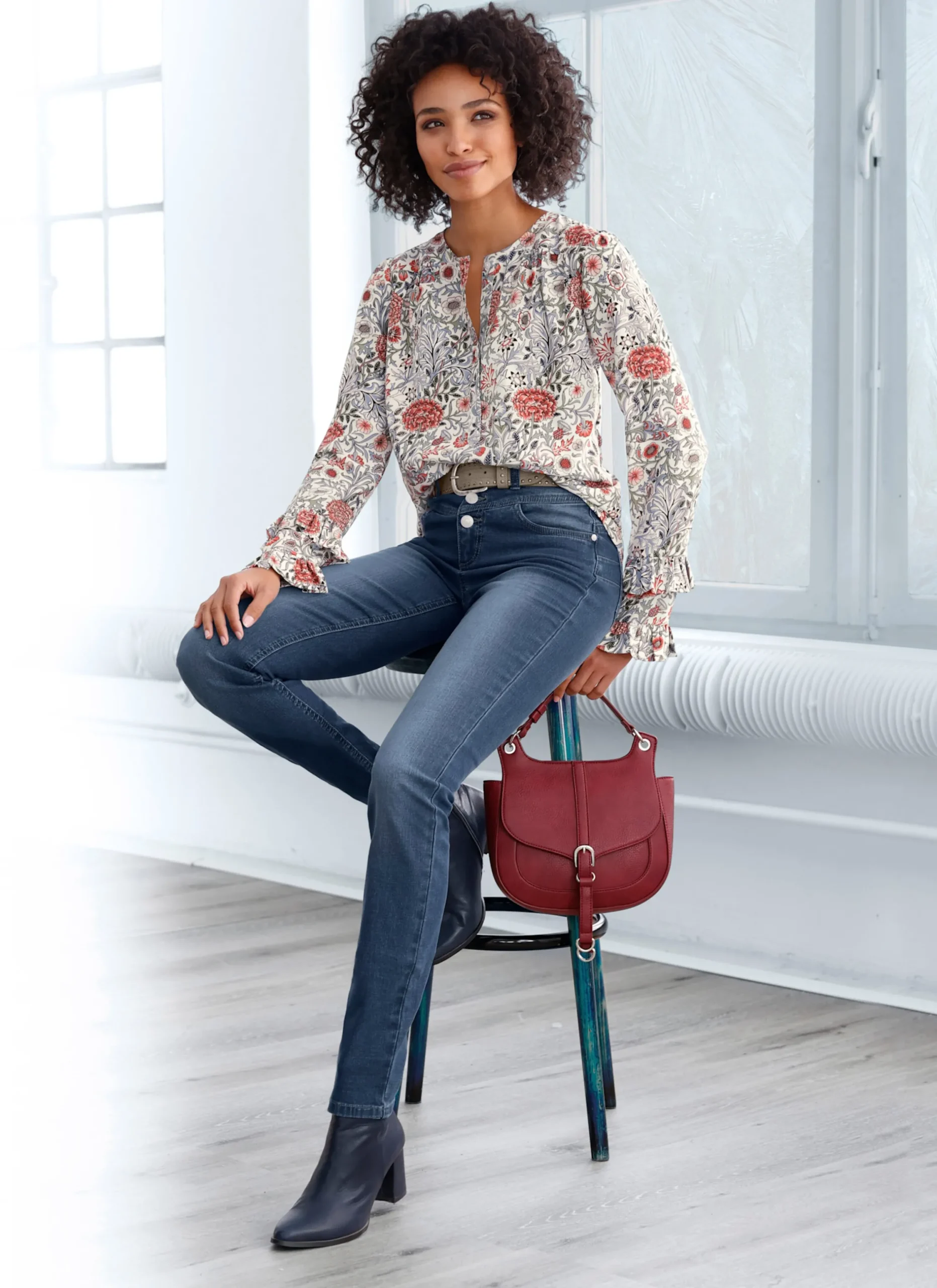 Stiefeletten|Stiefel|Andrea Conti Stiefelette dunkelblau