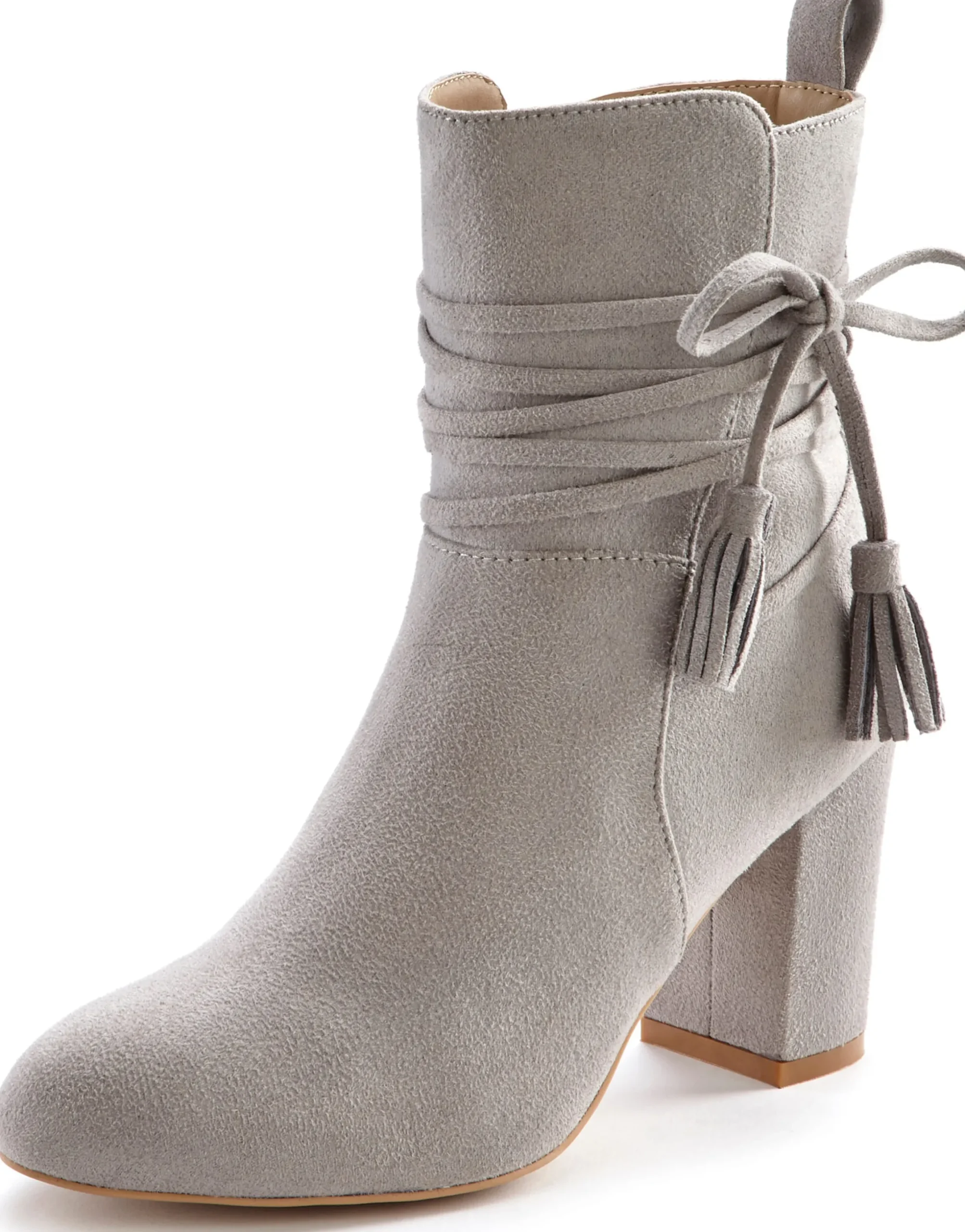 Stiefeletten|Stiefel|LASCANA Stiefelette hellgrau