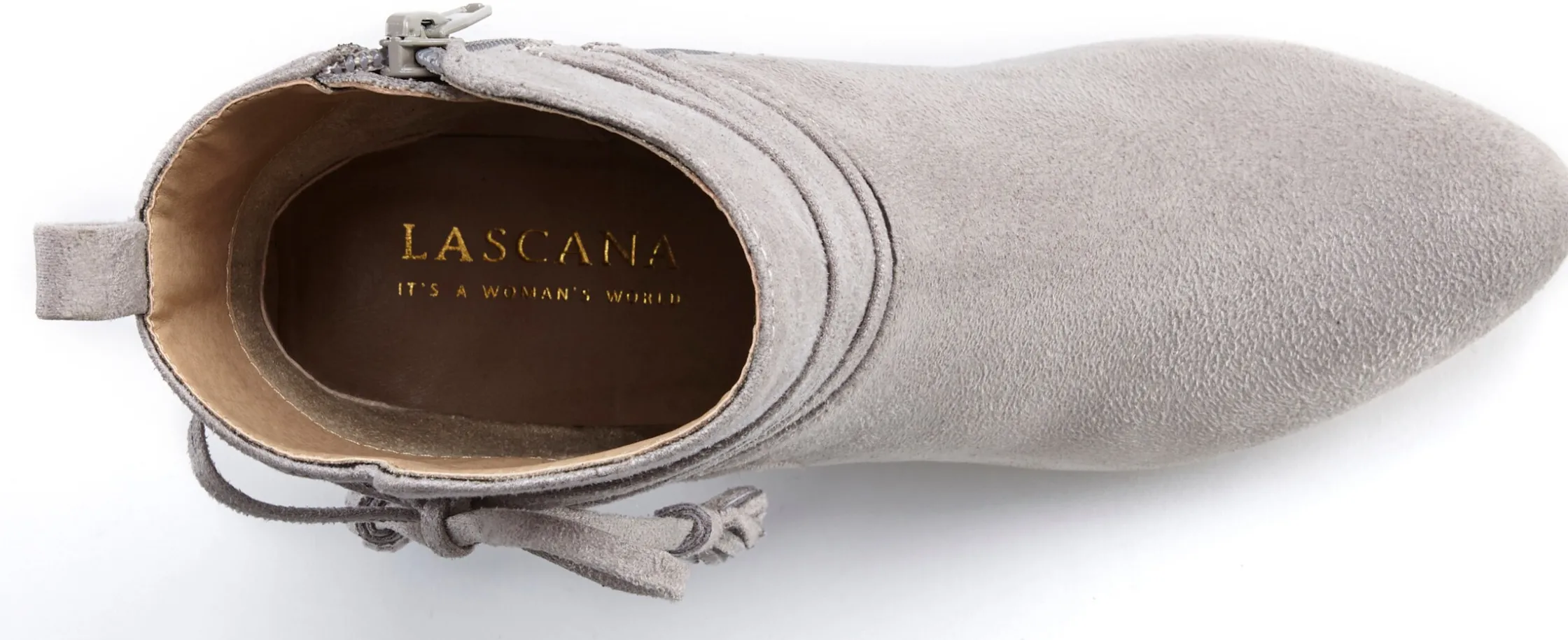 Stiefeletten|Stiefel|LASCANA Stiefelette hellgrau
