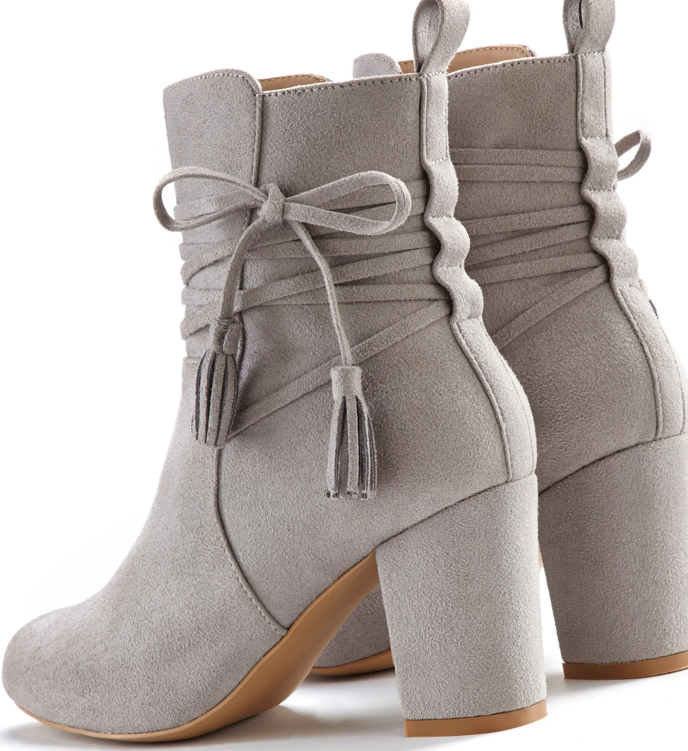 Stiefeletten|Stiefel|LASCANA Stiefelette hellgrau