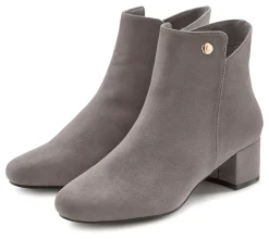 Stiefeletten|Stiefel|LASCANA Stiefelette hellgrau