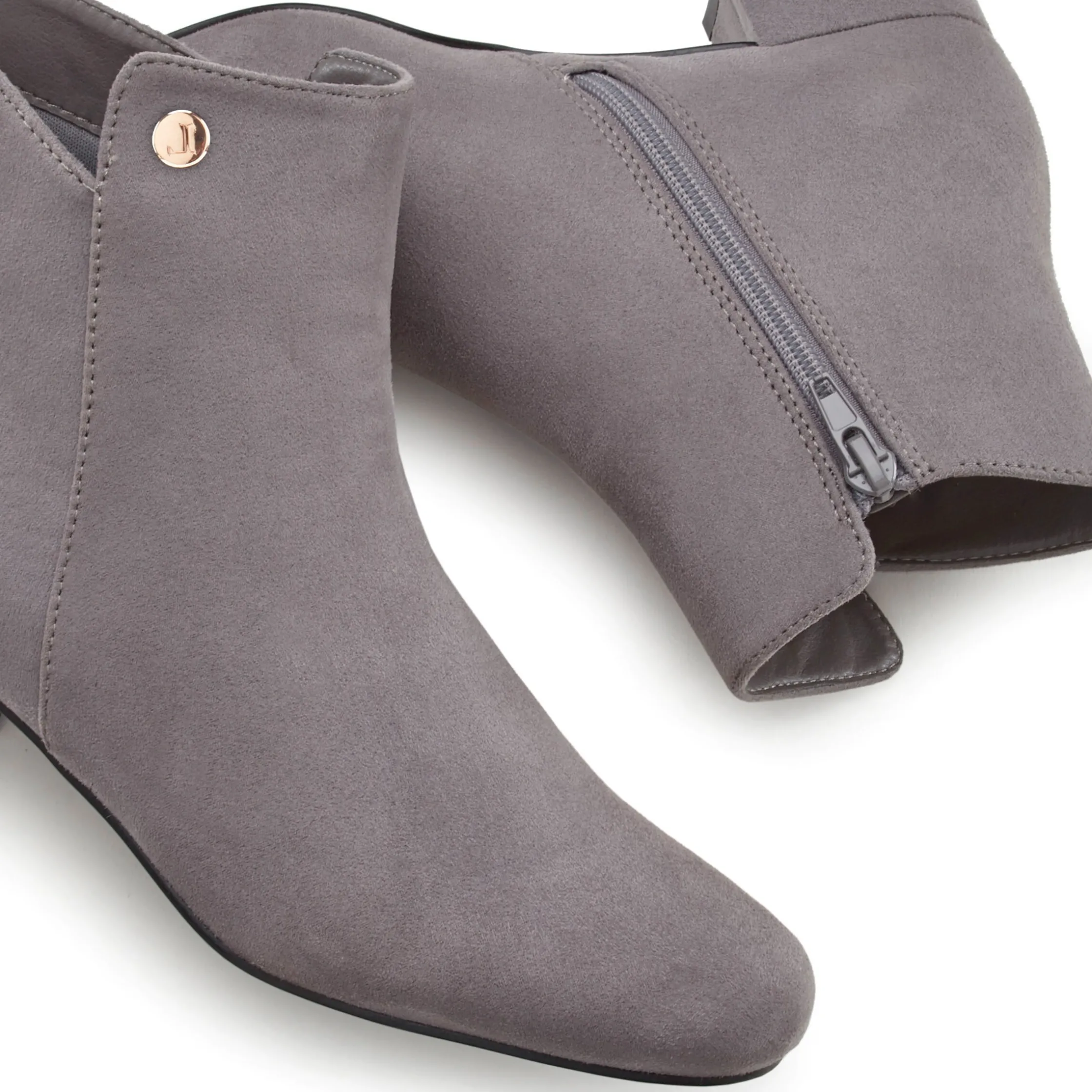 Stiefeletten|Stiefel|LASCANA Stiefelette hellgrau