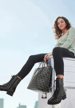 Stiefeletten|Stiefel|LASCANA Stiefelette schwarz