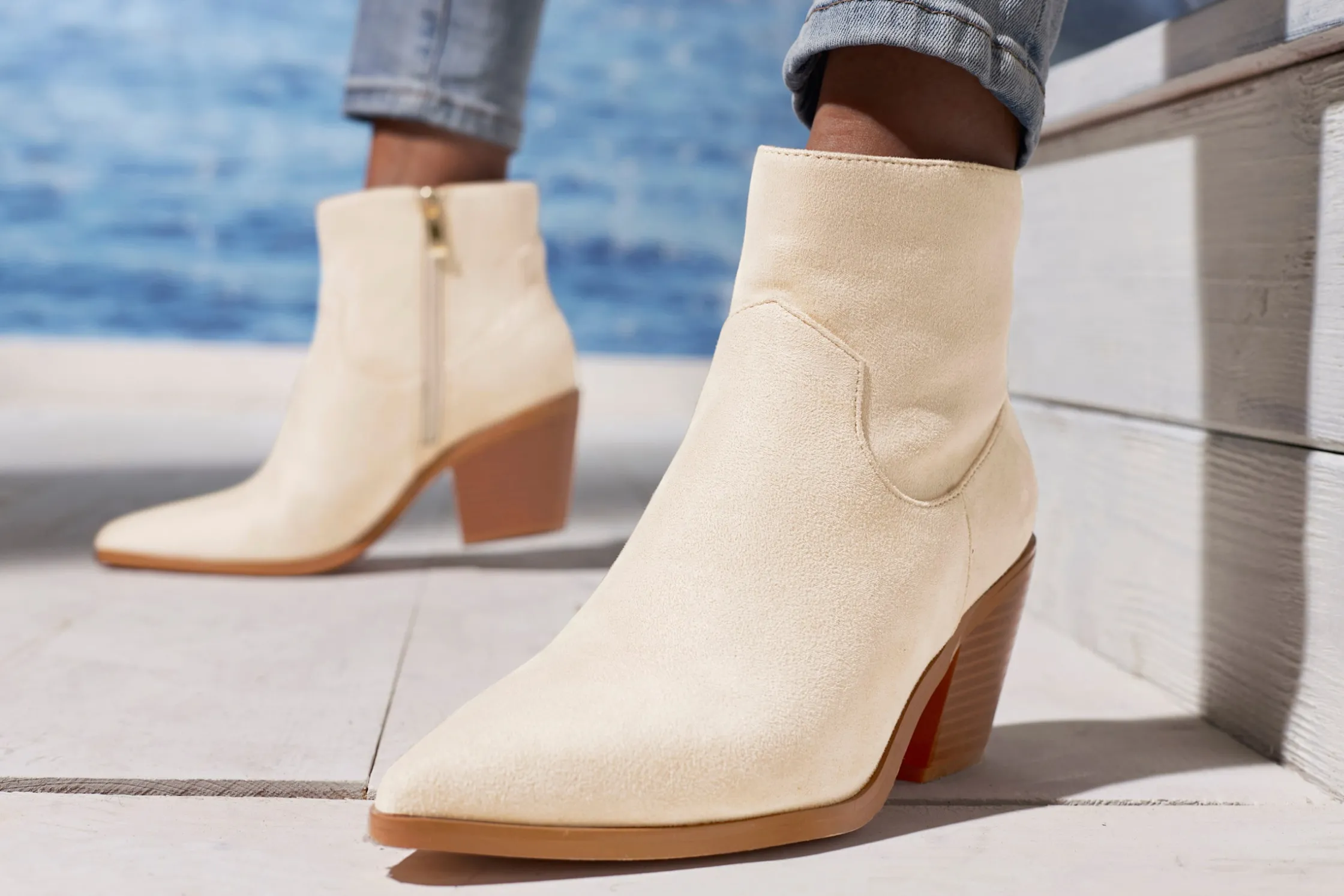 Stiefeletten|Stiefel|LASCANA Stiefelette beige