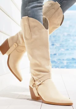 Stiefeletten|Stiefel|LASCANA Stiefelette beige