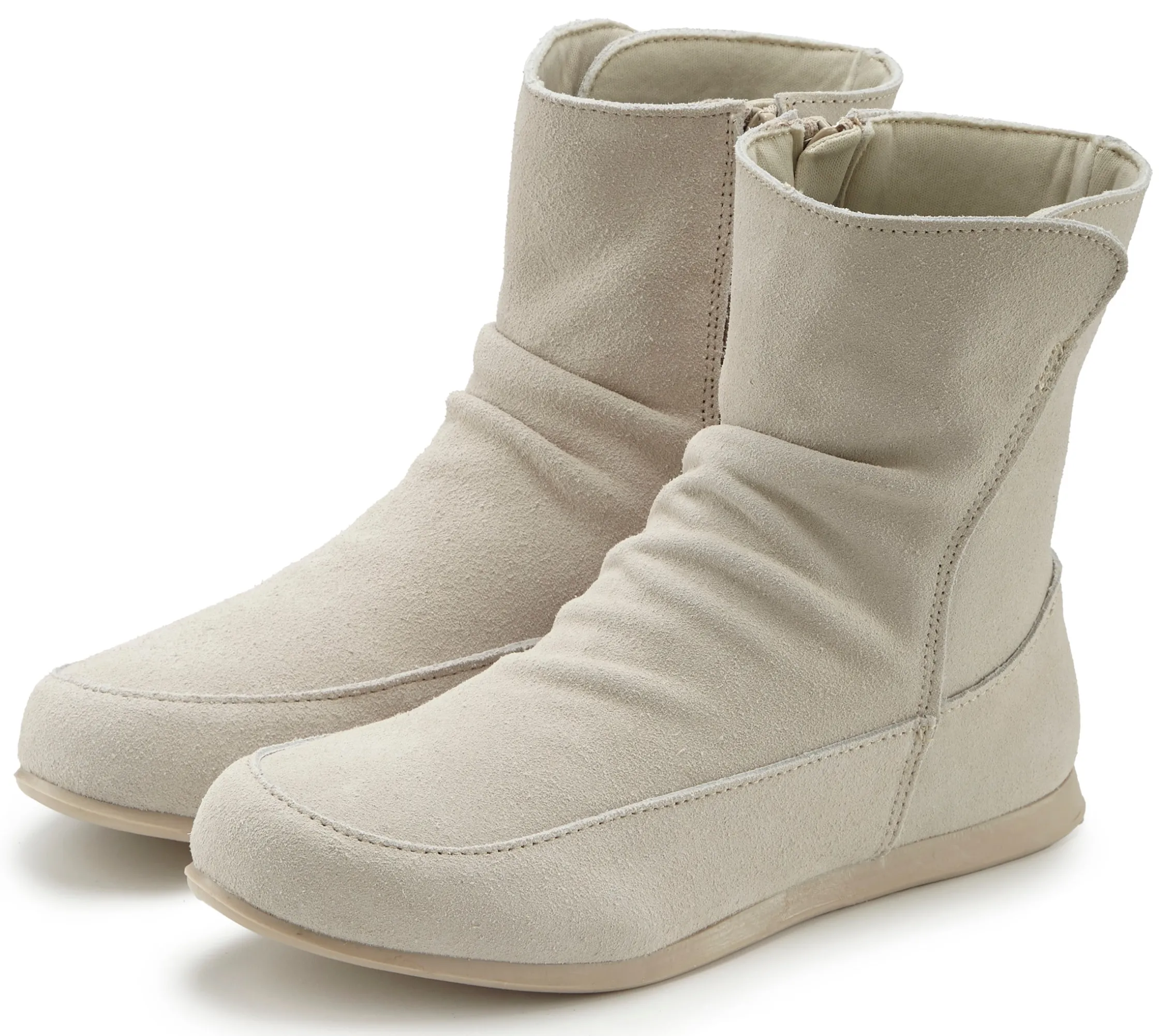 Stiefeletten|Stiefel|Vivance Stiefelette hellgrau/creme