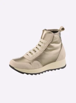 Stiefeletten|Stiefel|heine Stiefelette sand-taupe-metallic
