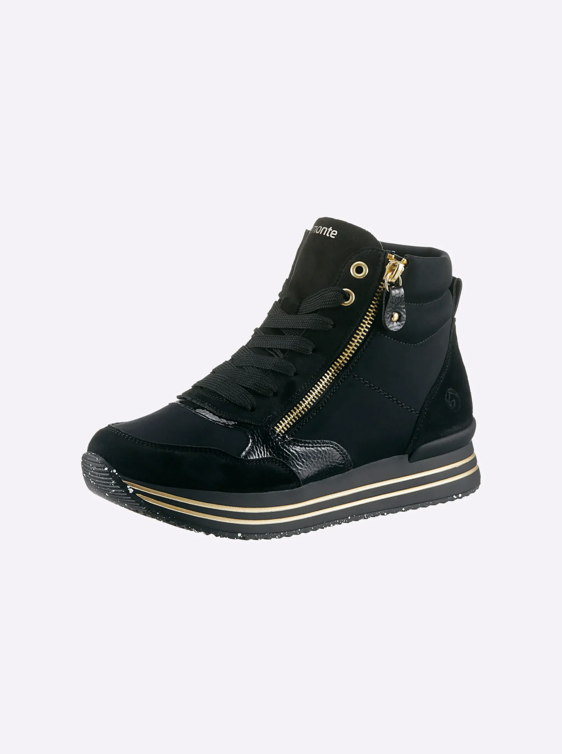 Stiefeletten|Stiefel|Remonte Stiefelette schwarz