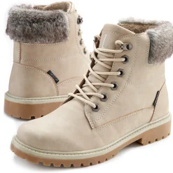 Stiefeletten|Stiefel|LASCANA Stiefelette beige