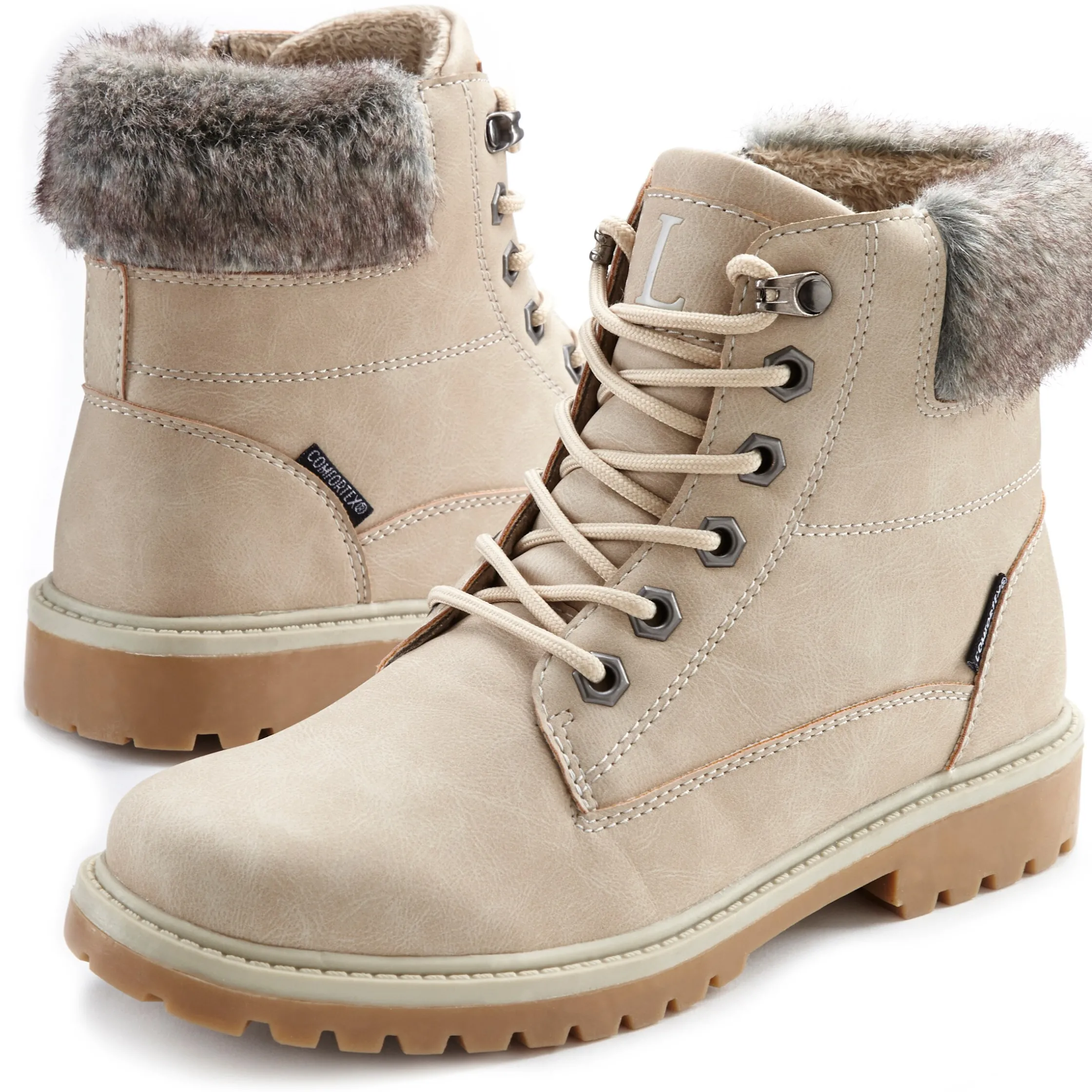 Stiefeletten|Stiefel|LASCANA Stiefelette beige