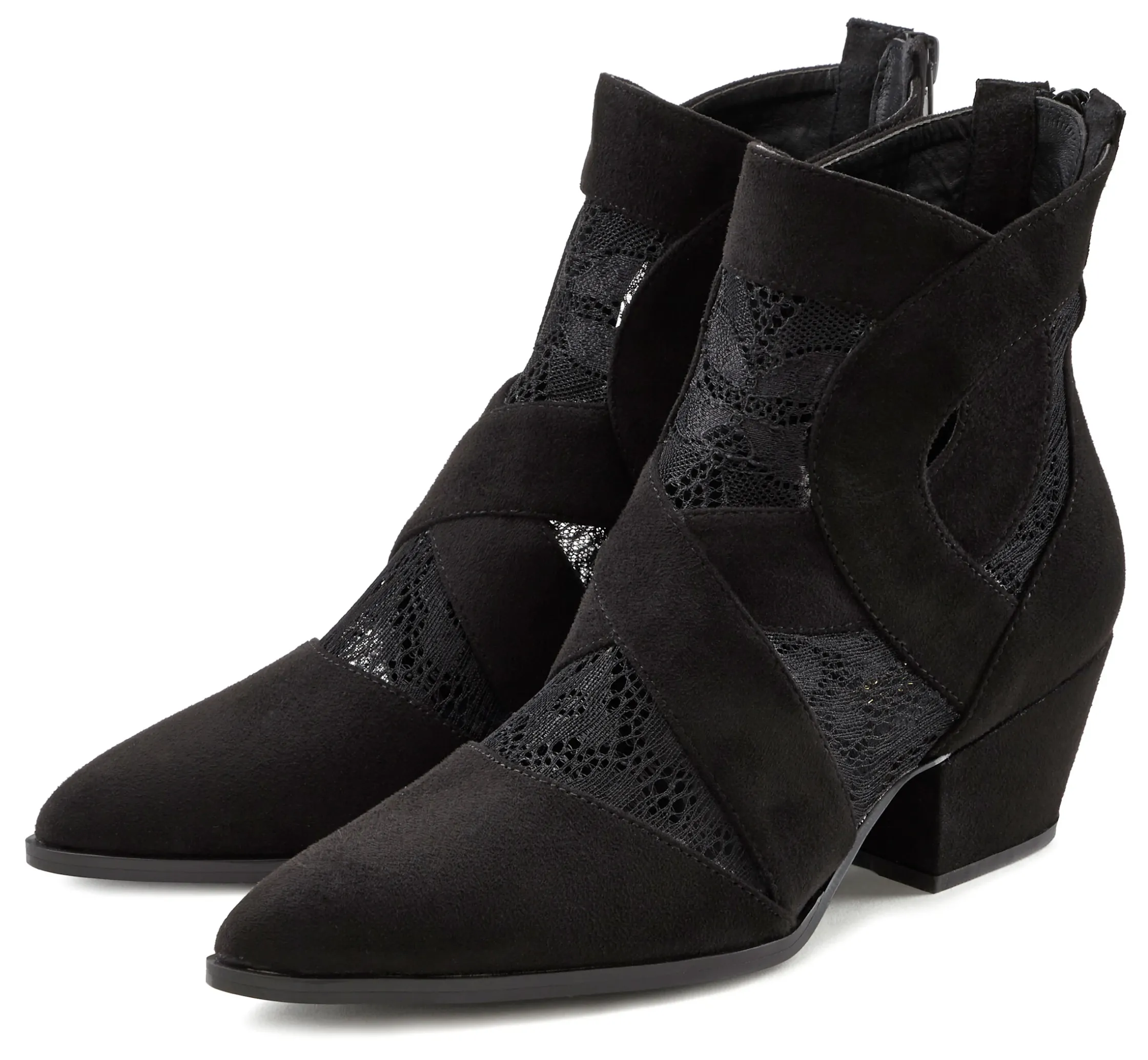 Stiefeletten|Stiefel|LASCANA Stiefelette schwarz