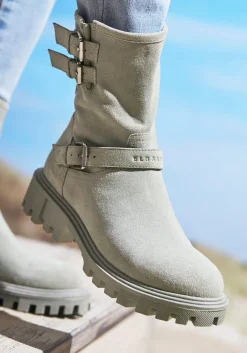 Stiefeletten|Stiefel|Elbsand Stiefelette hellgrau