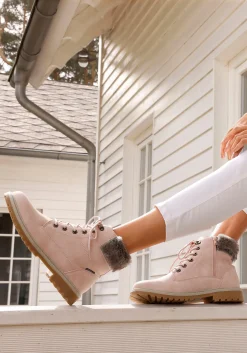 Stiefeletten|Stiefel|LASCANA Stiefelette rosé