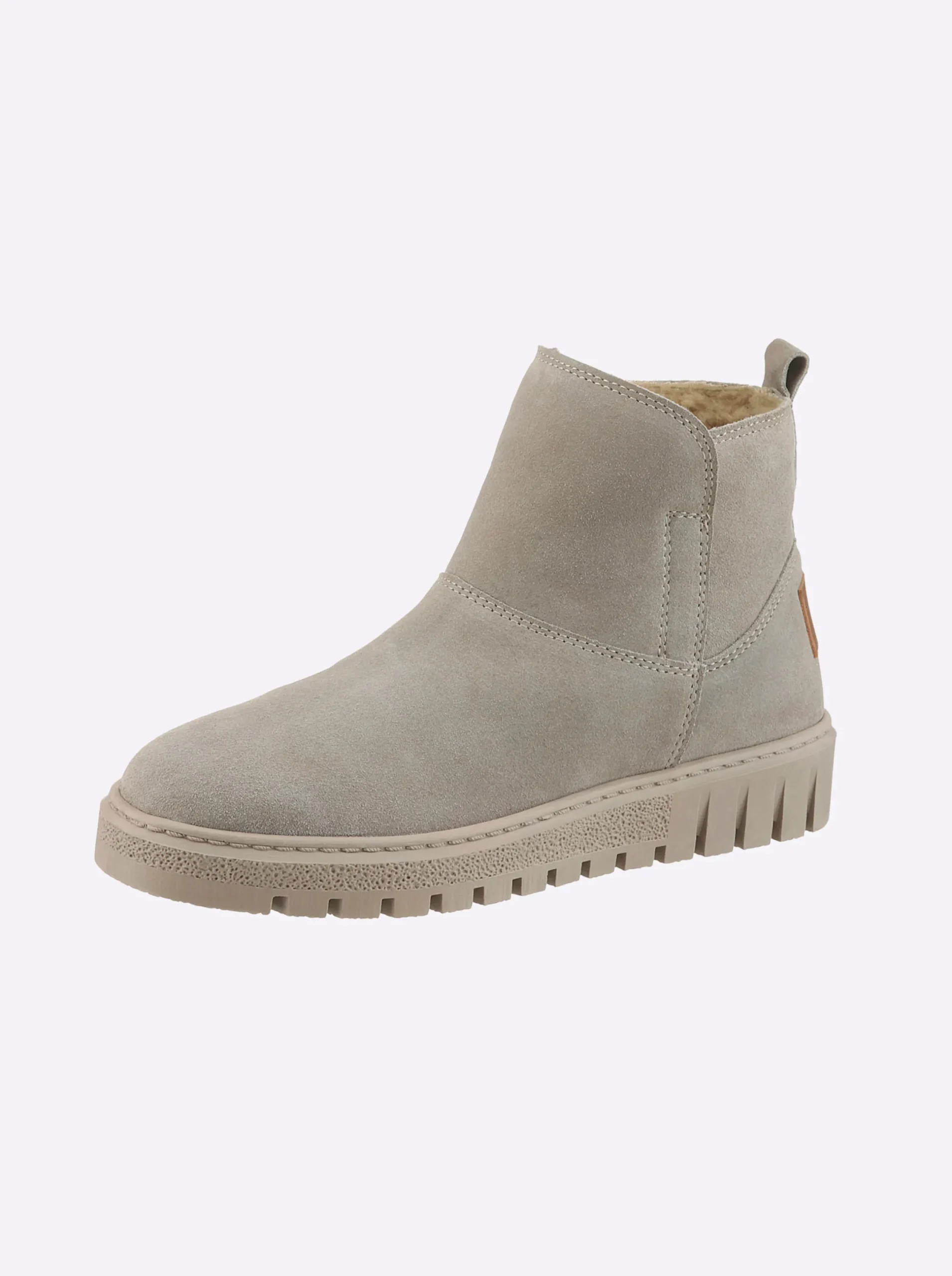 Stiefeletten|Stiefel|airsoft modern+ Stiefelette mit seitlichem Reißverschluss taupe