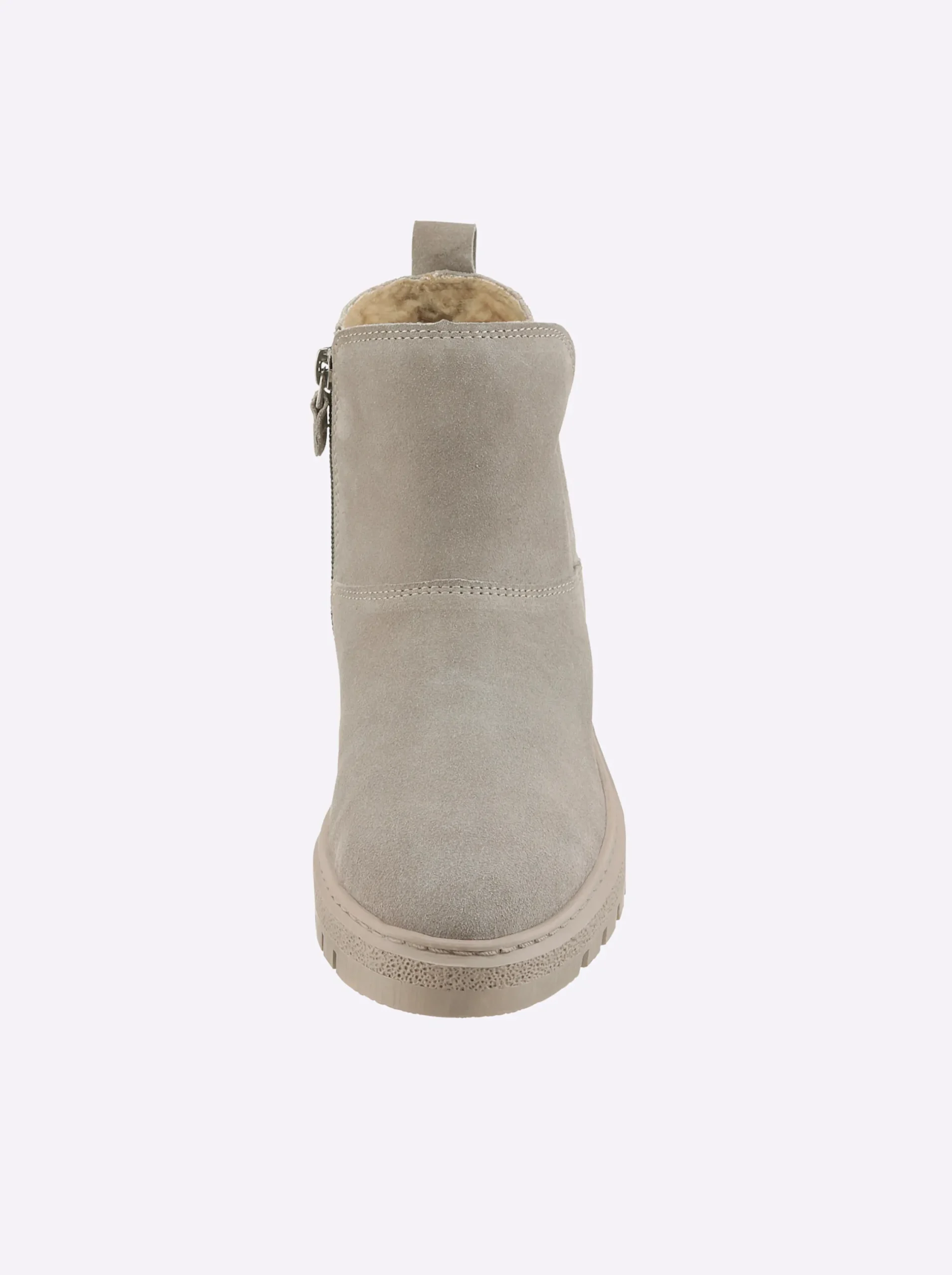 Stiefeletten|Stiefel|airsoft modern+ Stiefelette mit seitlichem Reißverschluss taupe