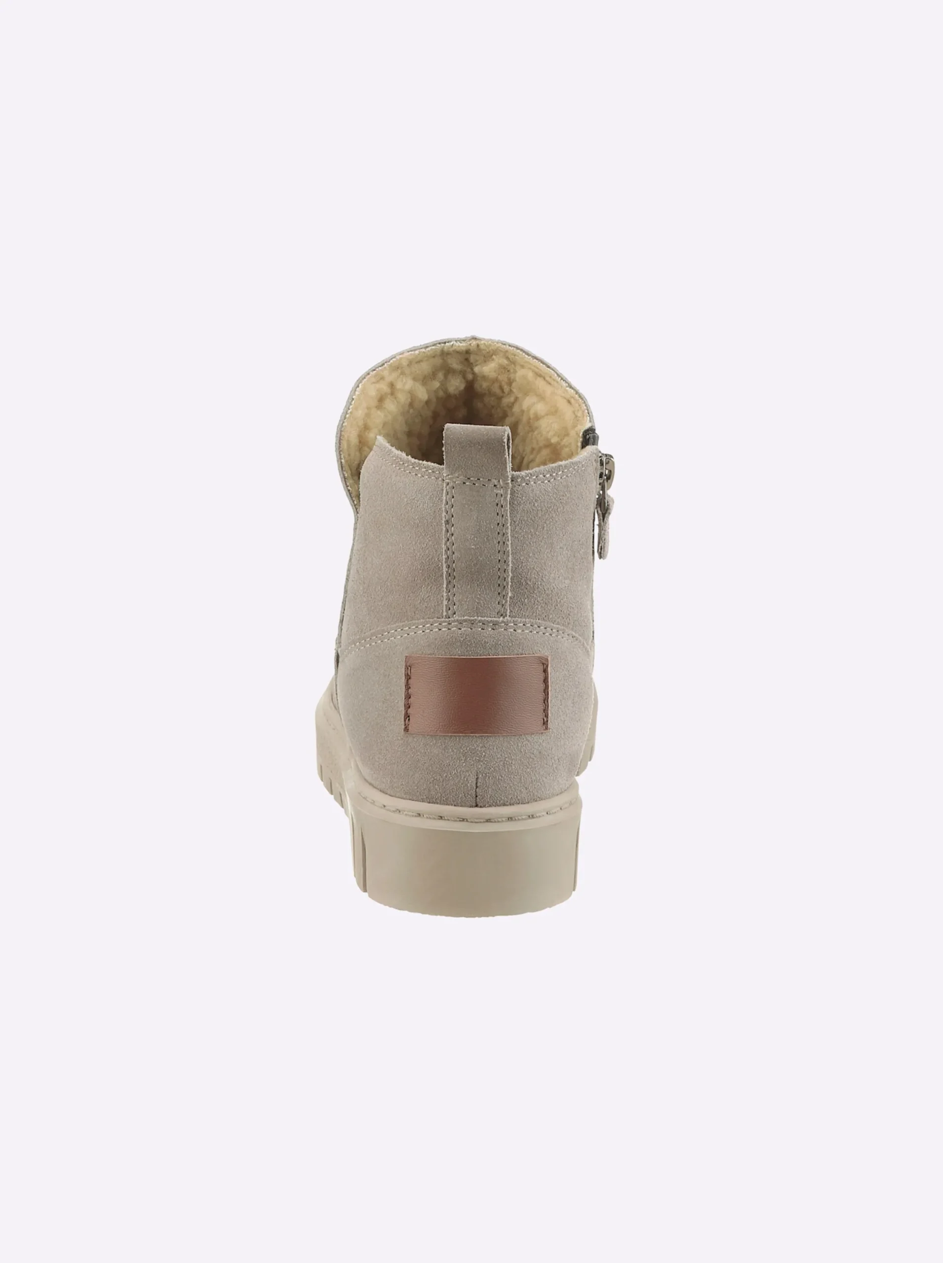 Stiefeletten|Stiefel|airsoft modern+ Stiefelette mit seitlichem Reißverschluss taupe