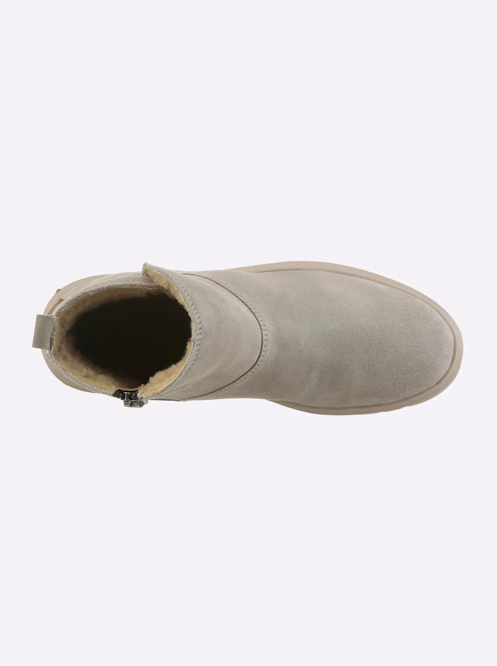 Stiefeletten|Stiefel|airsoft modern+ Stiefelette mit seitlichem Reißverschluss taupe