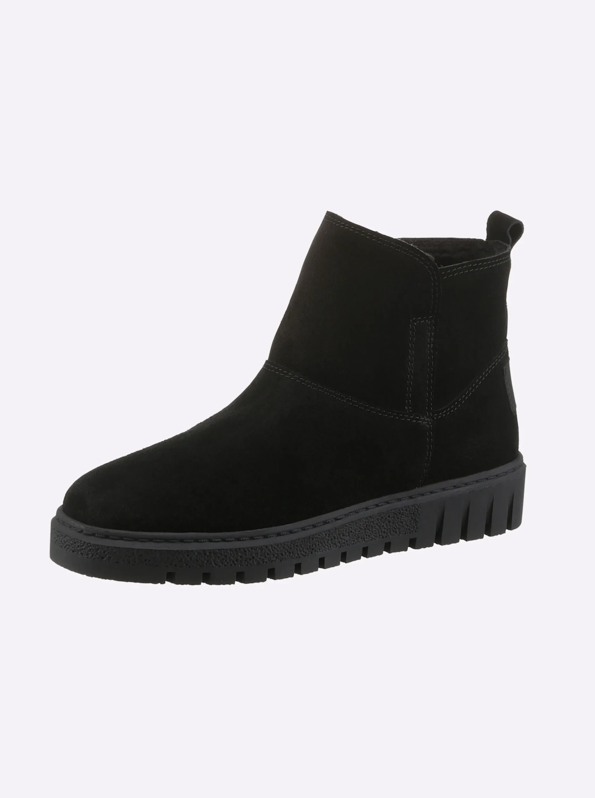 Stiefeletten|Stiefel|airsoft modern+ Stiefelette mit seitlichem Reißverschluss schwarz