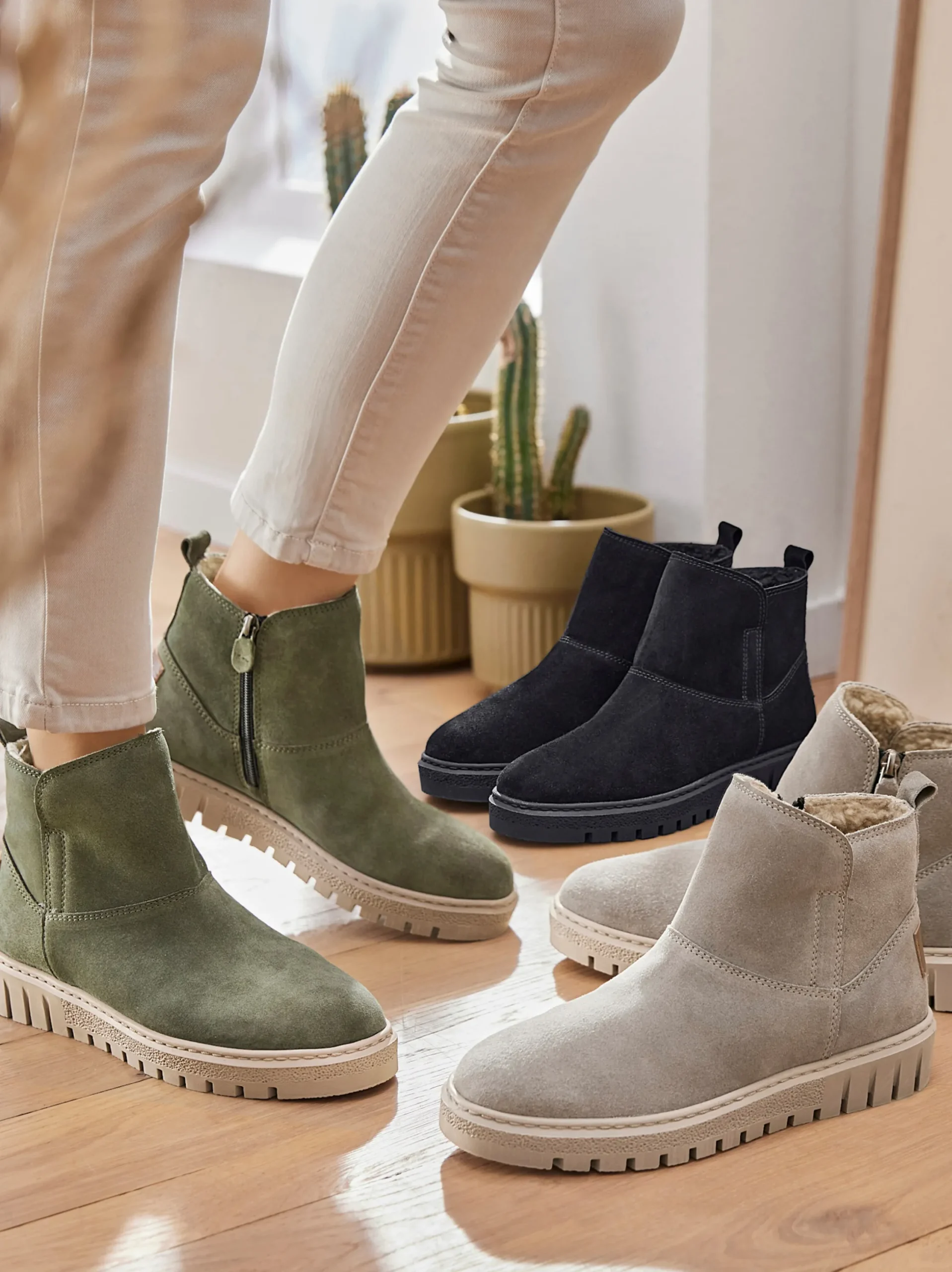 Stiefeletten|Stiefel|airsoft modern+ Stiefelette mit seitlichem Reißverschluss schwarz