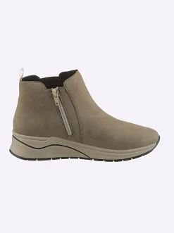 Stiefeletten|Stiefel|Rieker Stiefelette mit Wechselfußbett sesam