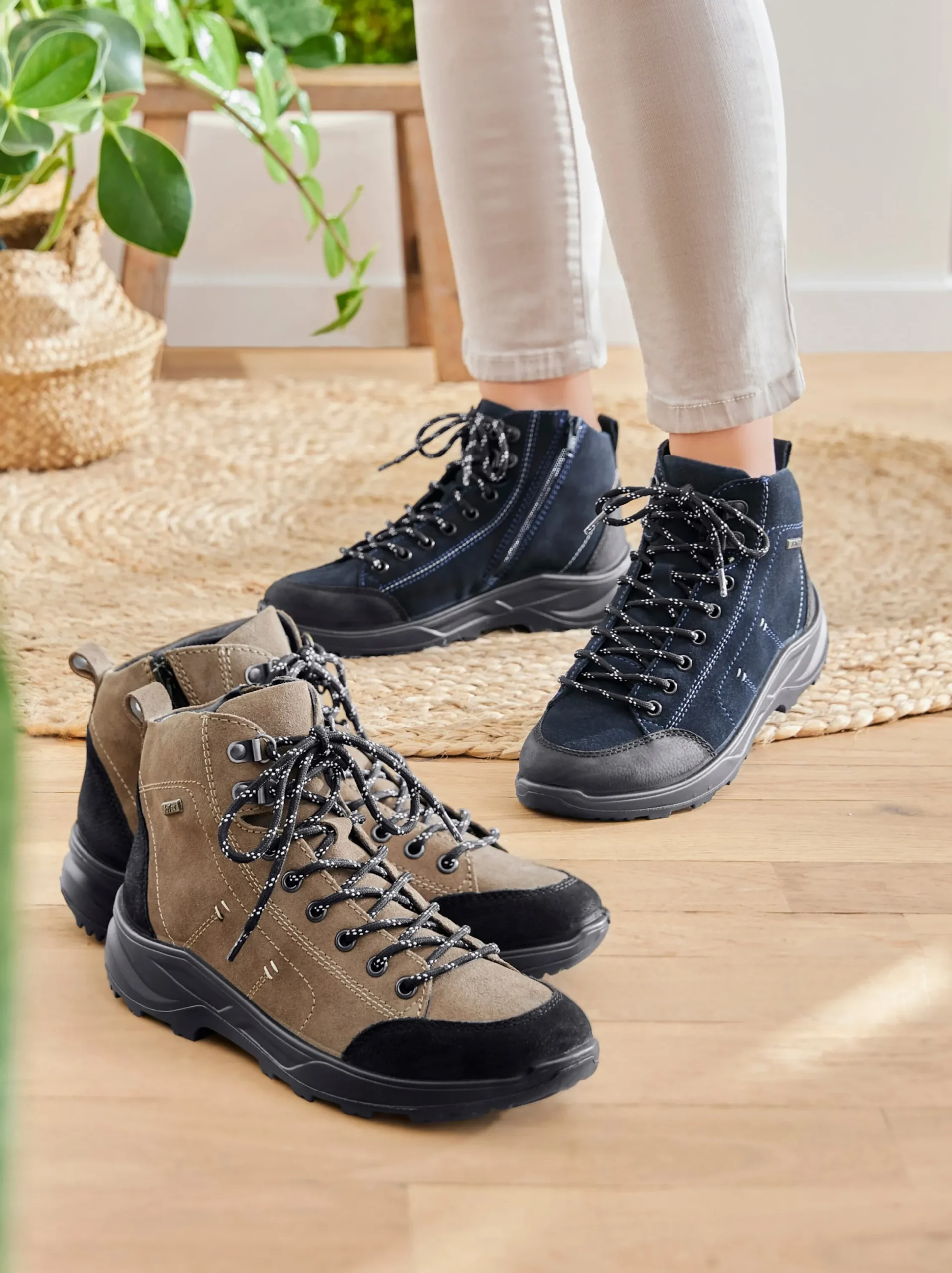 Stiefeletten|Stiefel|Jomos Stiefelette wasserabweisend und weich gepolstert beige